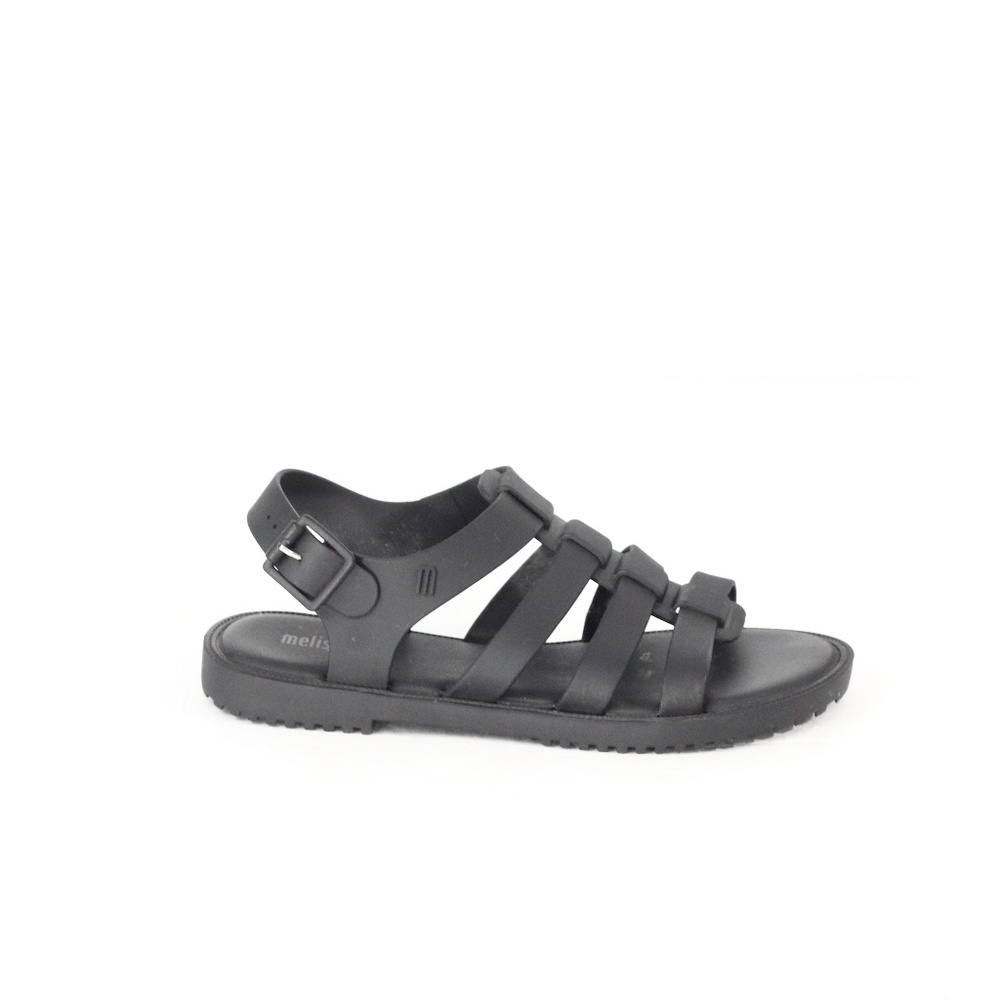 Melissa Flox Jelly Sandals sz 6 Women matte Black beach Shoes fashion fisherman